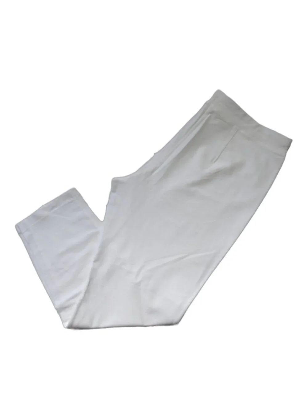 NWT Eileen Fisher Slim Ankle w/ Yoke in White Washable Stretch Crepe Pants 2X